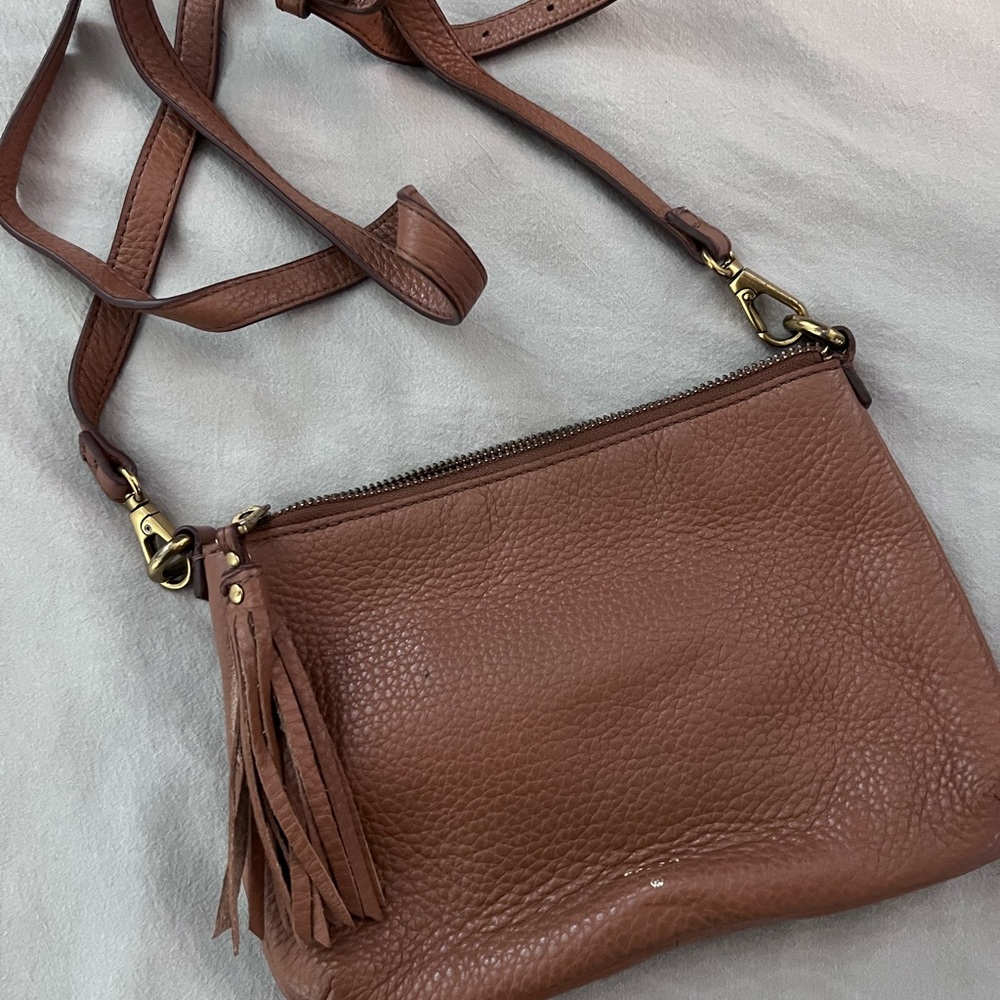 Fossil Brown Leather Crossbody Bag